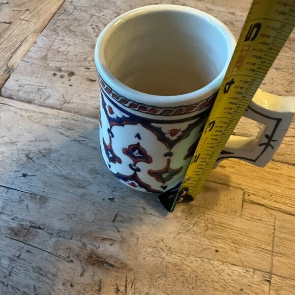 Hand-Painted Turkish Iznik-Style Ceramic Mug | Artisan Pottery - Picture 5 of 9